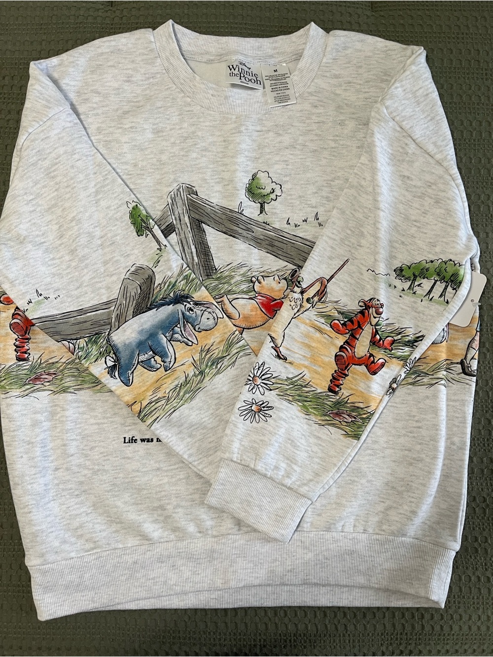 Light Gray Graphic Winnie the Pooh Crewneck Sweatshirt - Picture 2 of 11